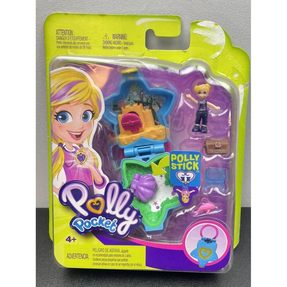 Polly Pocket Tiny Pocket Places Aqua Awesome Aquarium Compact with Doll (#8831)